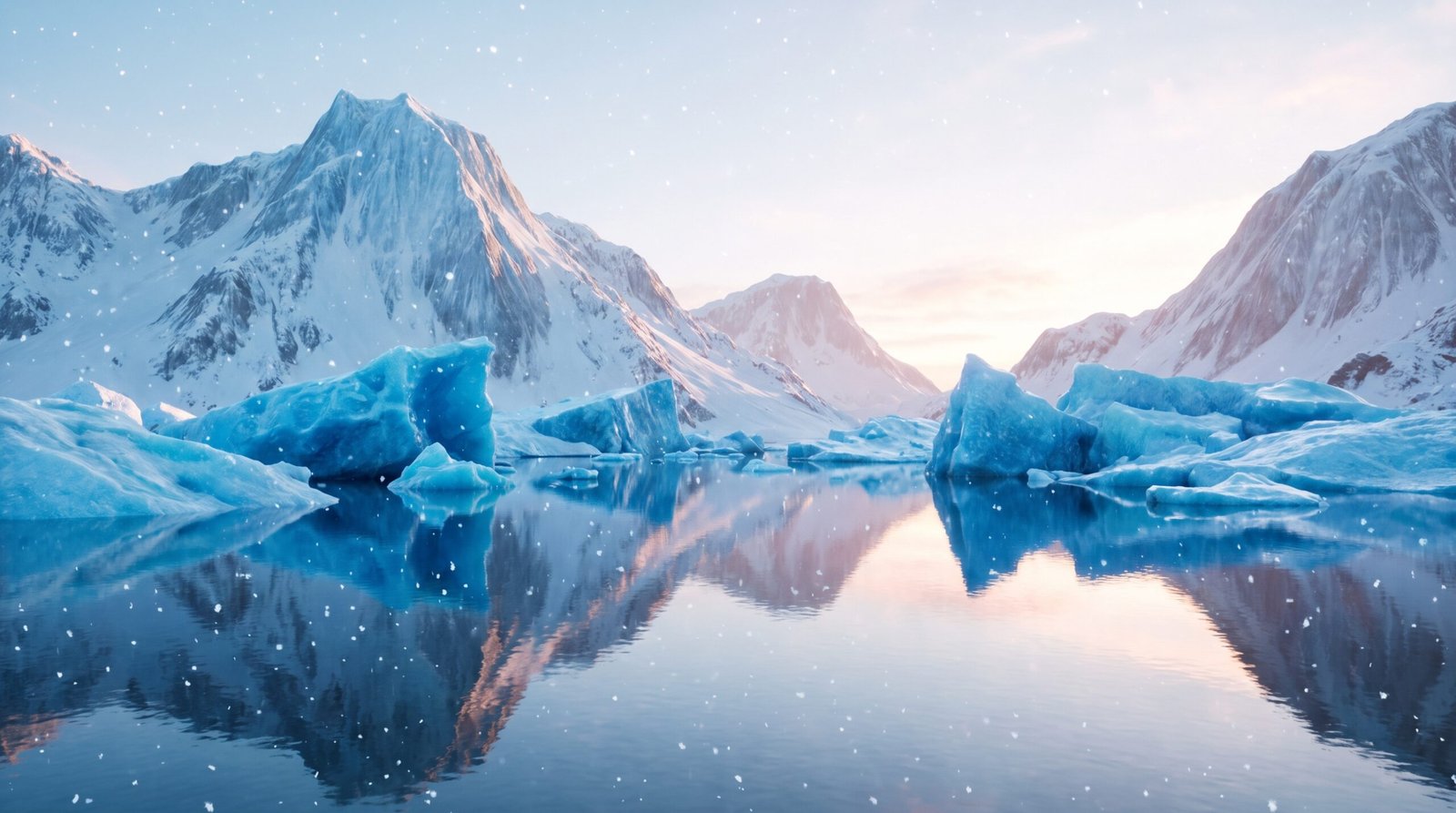 Frozen Glacier Lake Wallpaper